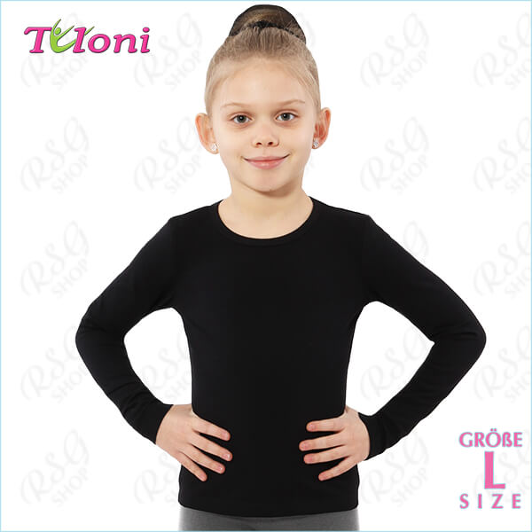 Long Sleeve Top Tuloni mod. F-03 s. L (158-164) col. Black F03C-BL